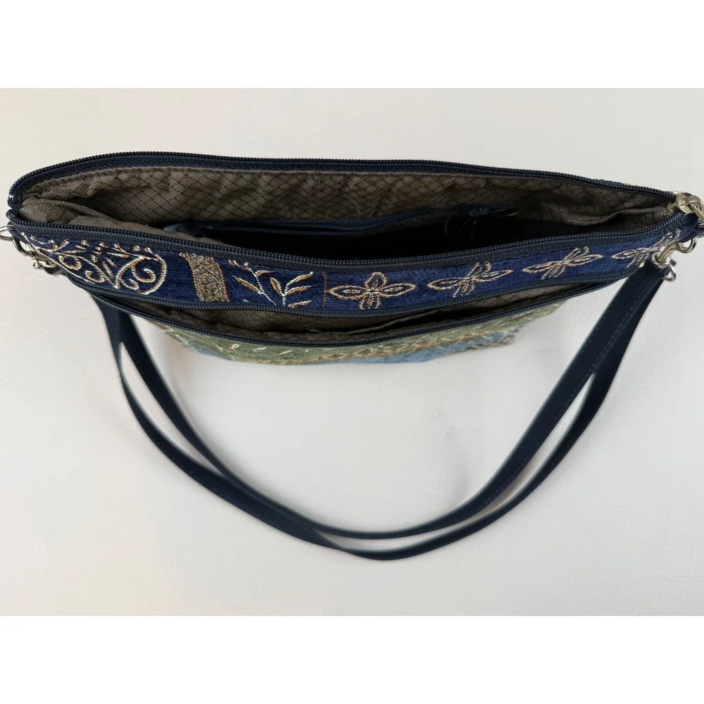 Danny K Small Crossbody Bag Boho Tapestry Woven Embroidered USA Made